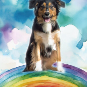 Rainbow Bridge Pet Portrait